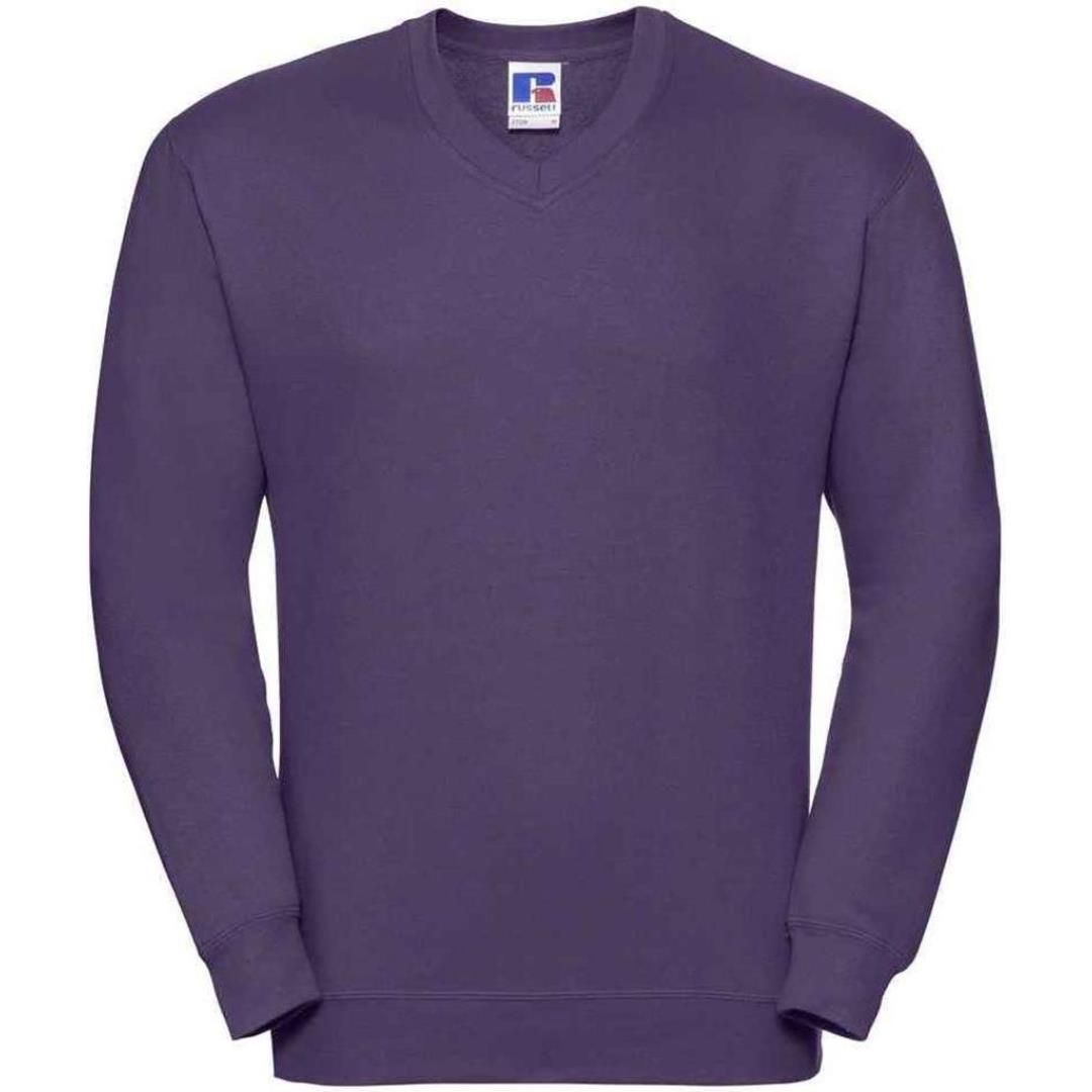 Russell v shop neck sweatshirt