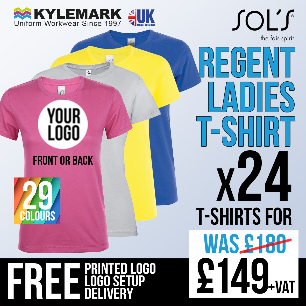 Multi Deal - SOL'S Ladies Regent T-Shirt
