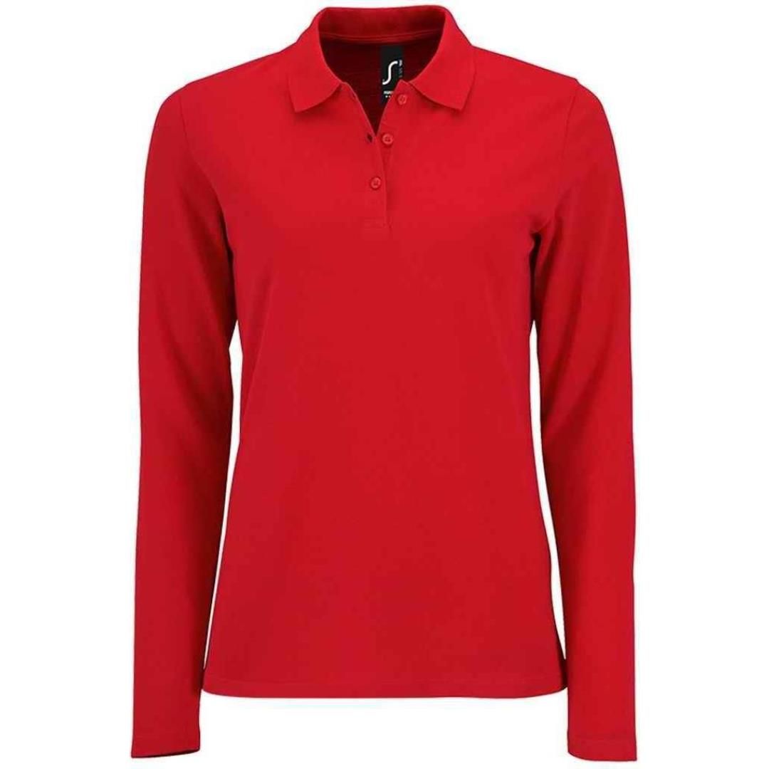 SOL'S Ladies Perfect Long Sleeve Piqué Polo Shirt