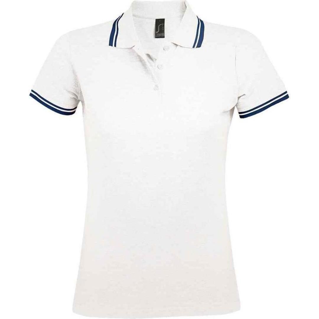 SOL'S Ladies Pasadena Tipped Cotton Piqué Polo Shirt
