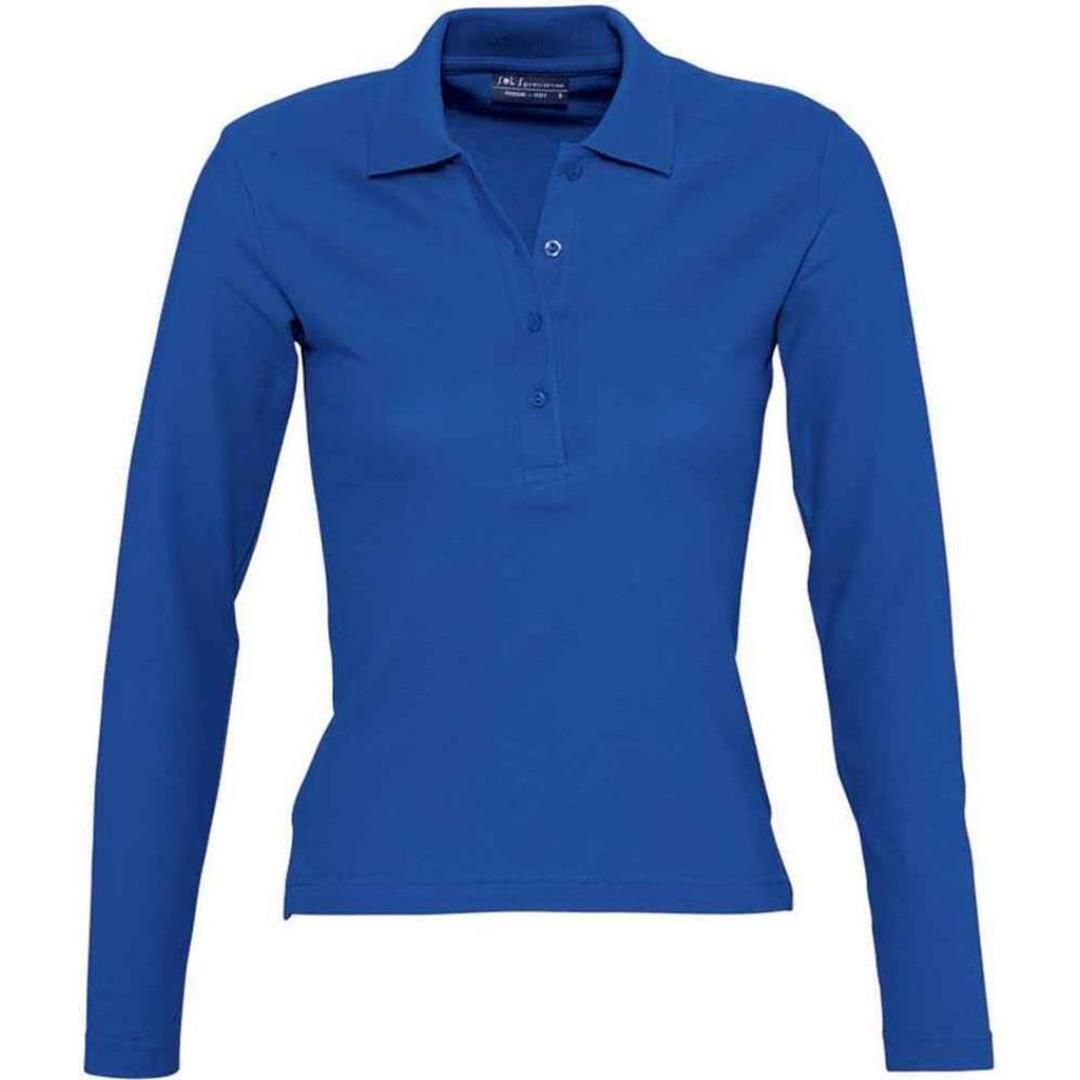 SOL'S Ladies Podium Long Sleeve Cotton Piqué Polo Shirt