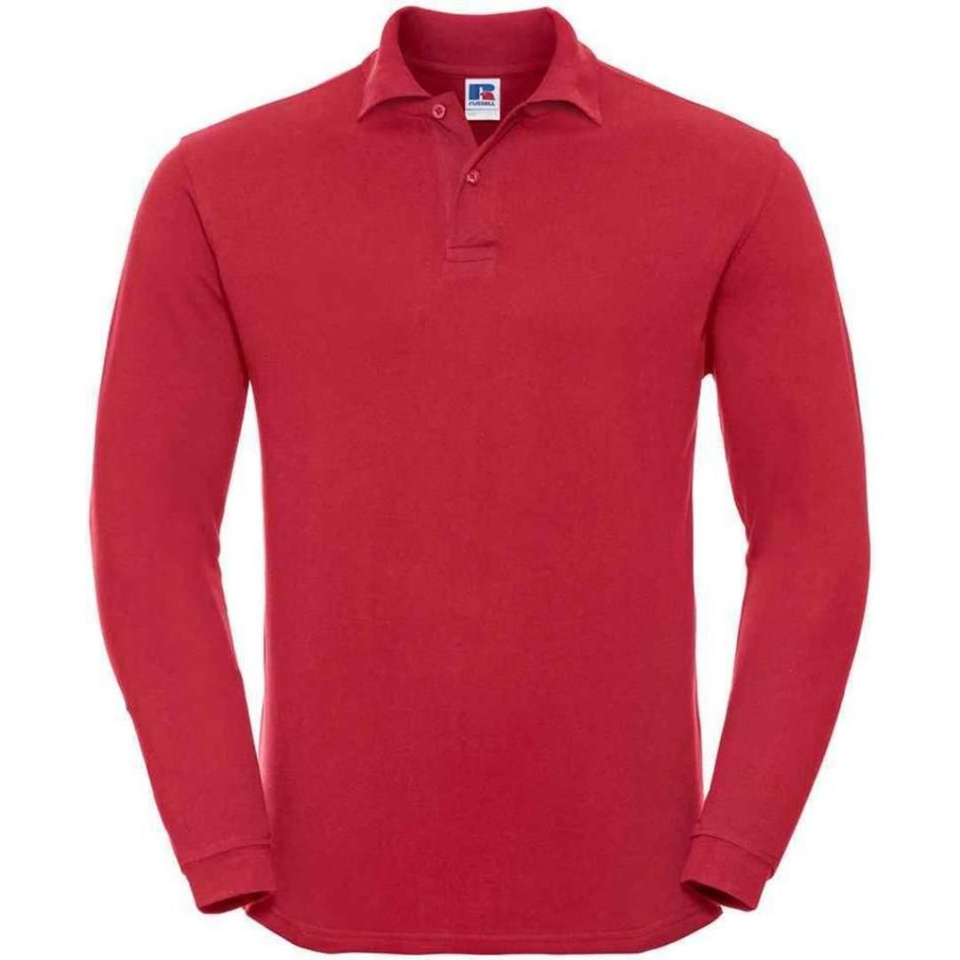 Russell Classic Long Sleeve Cotton Piqué Polo Shirt