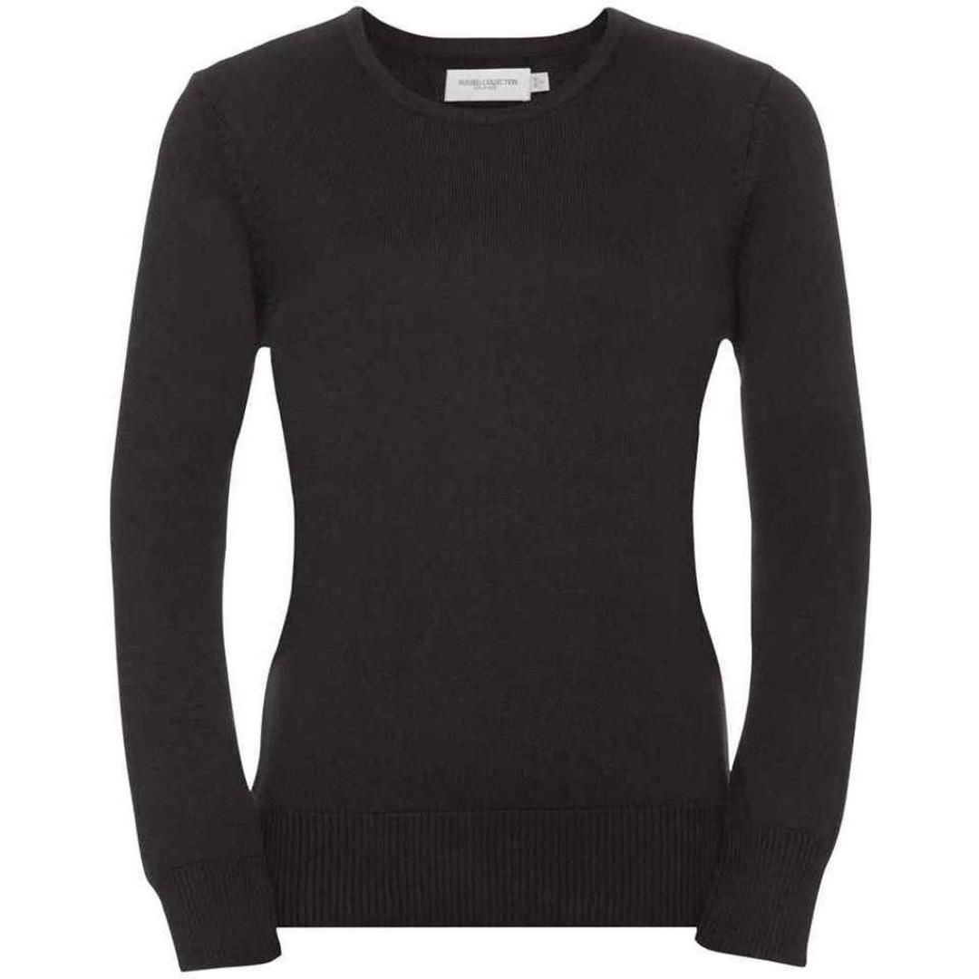 Russell Collection Ladies Cotton Acrylic Crew Neck Sweater