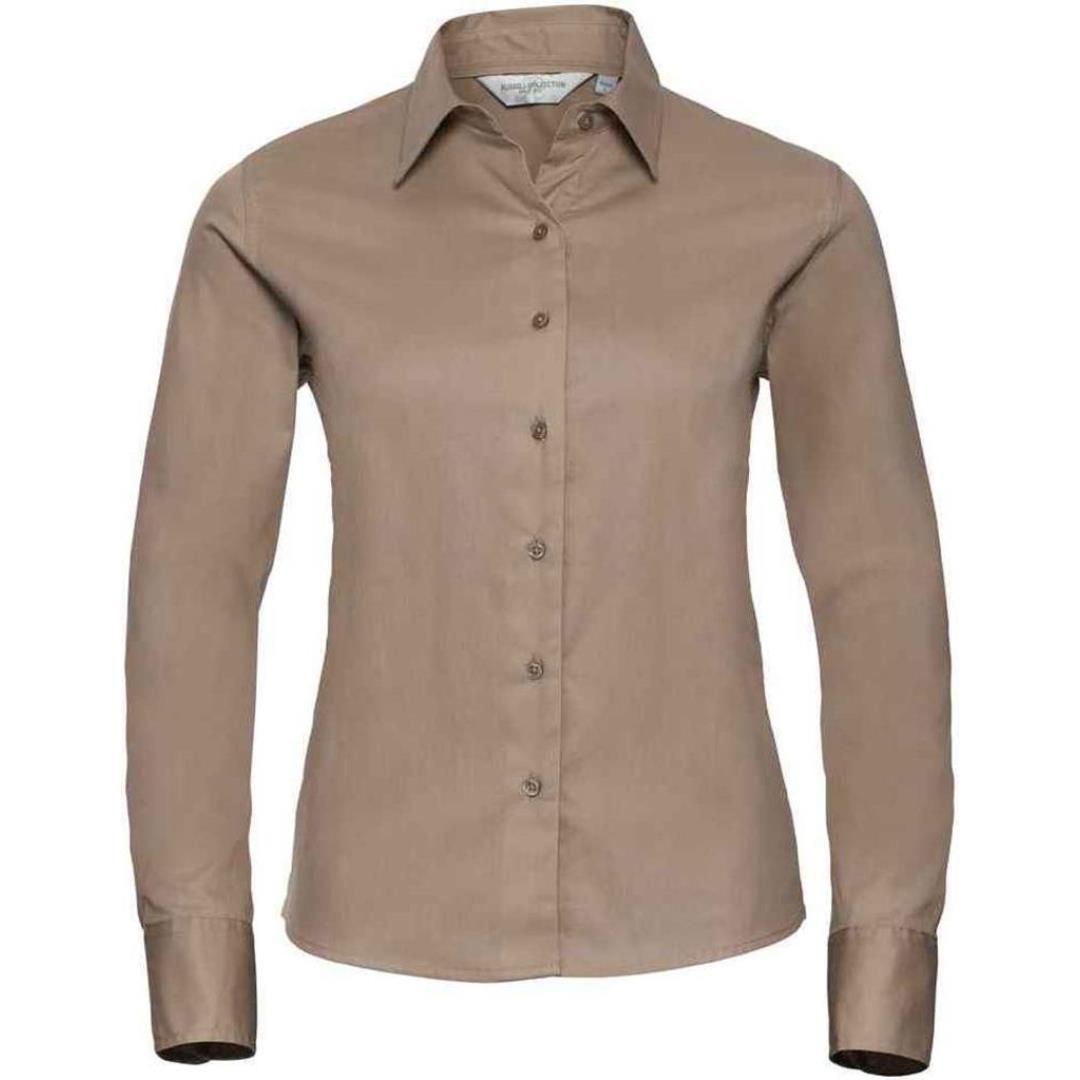 Russell Collection Ladies Long Sleeve Classic Twill Shirt