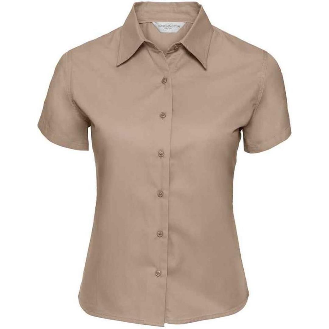 Russell Collection Ladies Short Sleeve Classic Twill Shirt