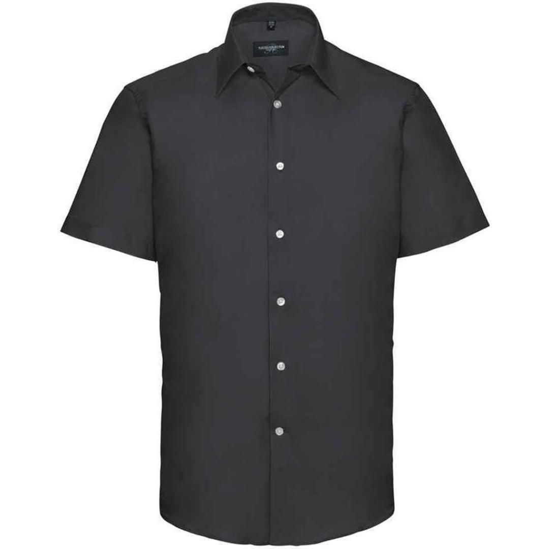 Russell Collection Short Sleeve Tailored Oxford Shirt