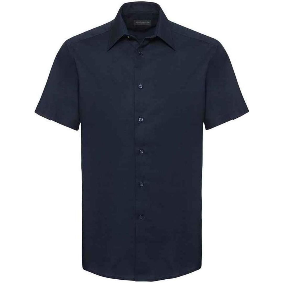 Russell Collection Short Sleeve Tailored Oxford Shirt