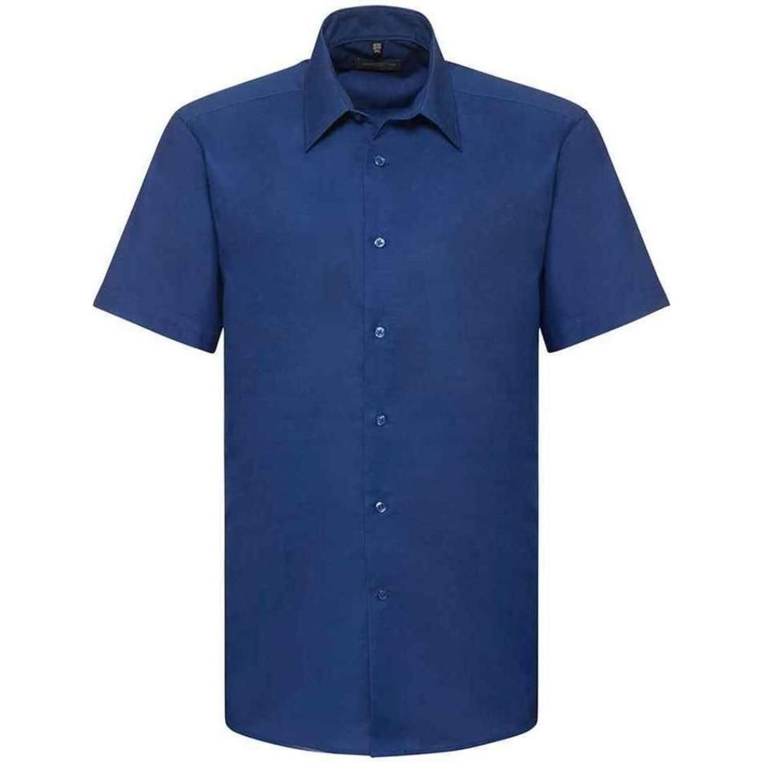 Russell Collection Short Sleeve Tailored Oxford Shirt