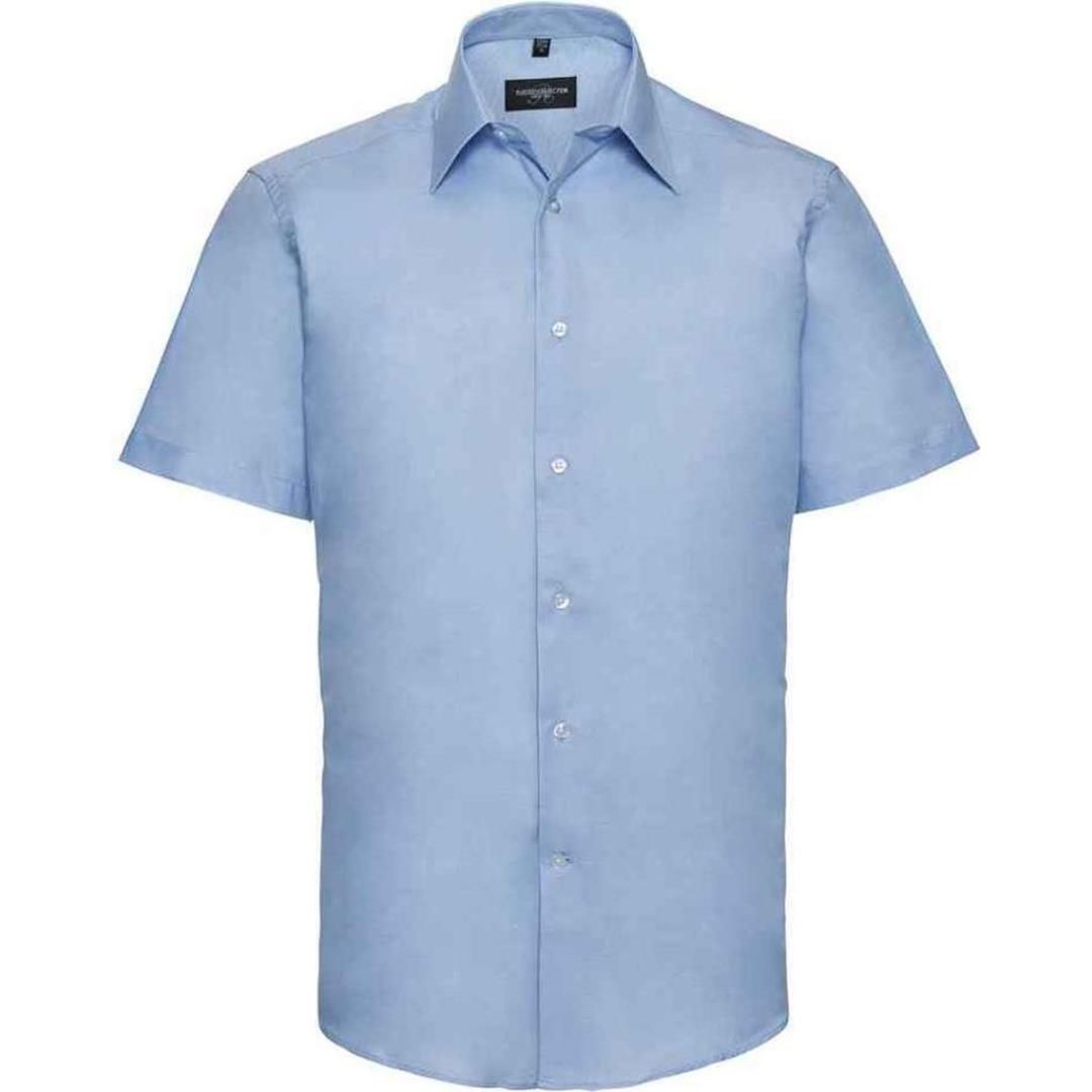 Russell Collection Short Sleeve Tailored Oxford Shirt