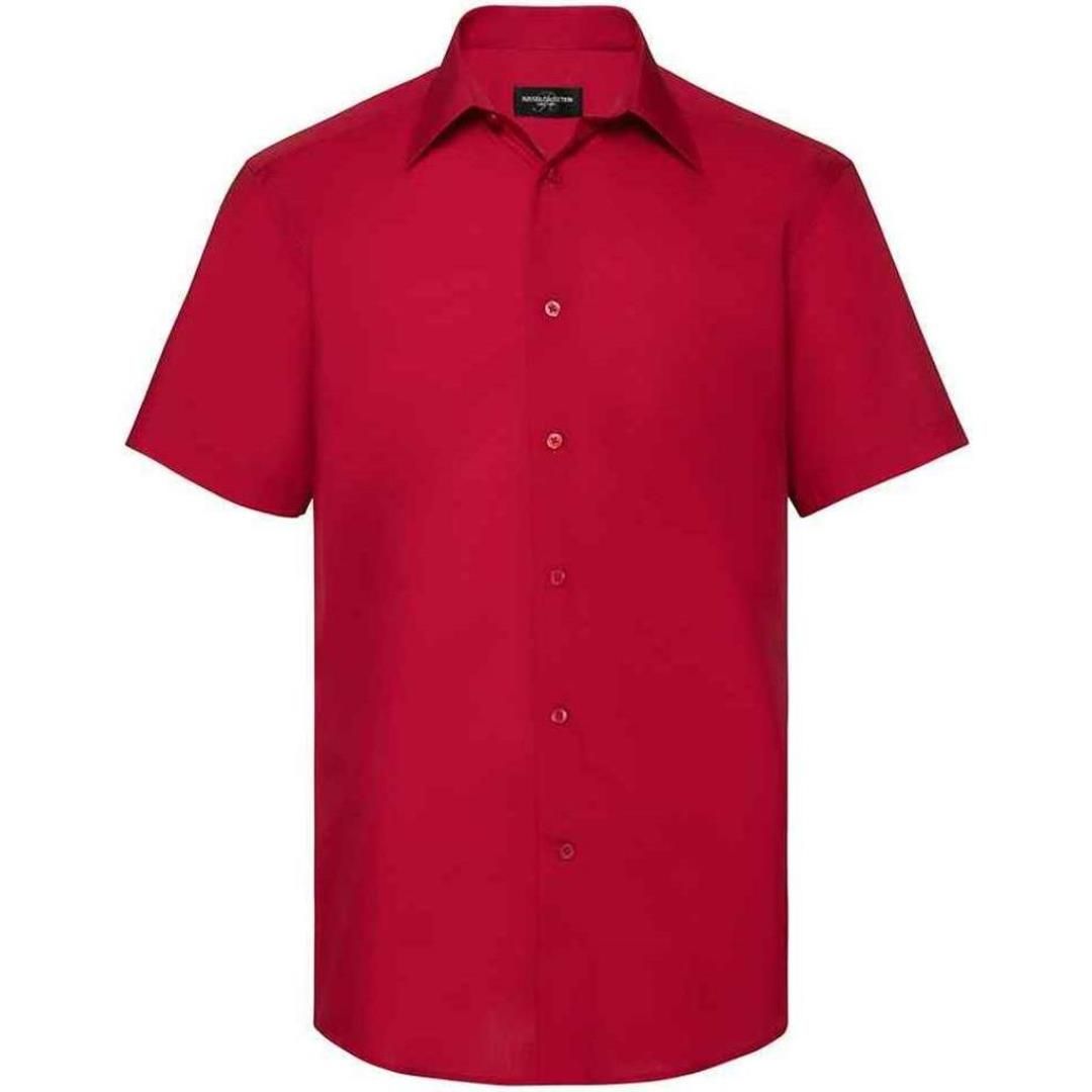 Russell Collection Short Sleeve Tailored Poplin Shirt