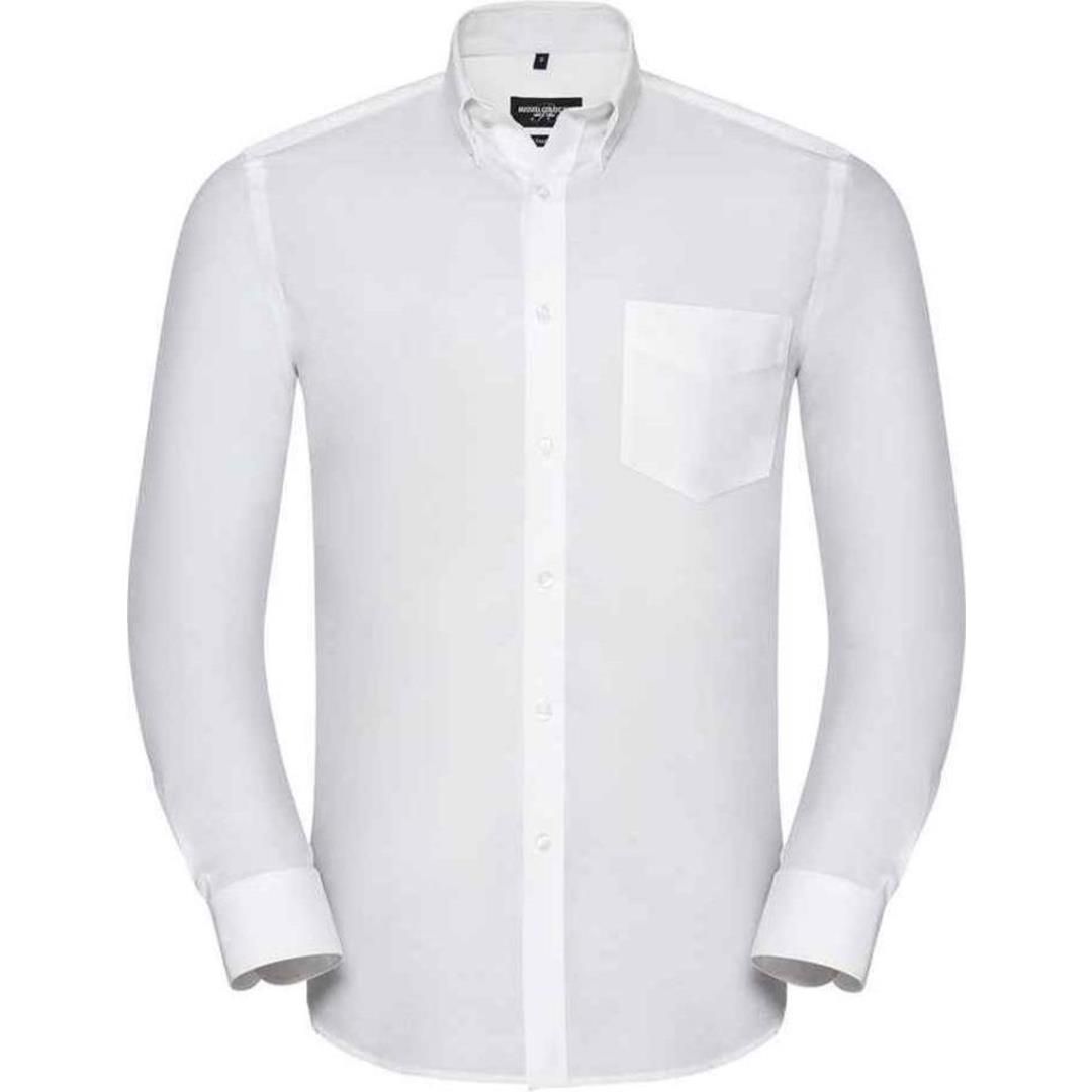 Russell Collection Tailored Long Sleeve Oxford Shirt