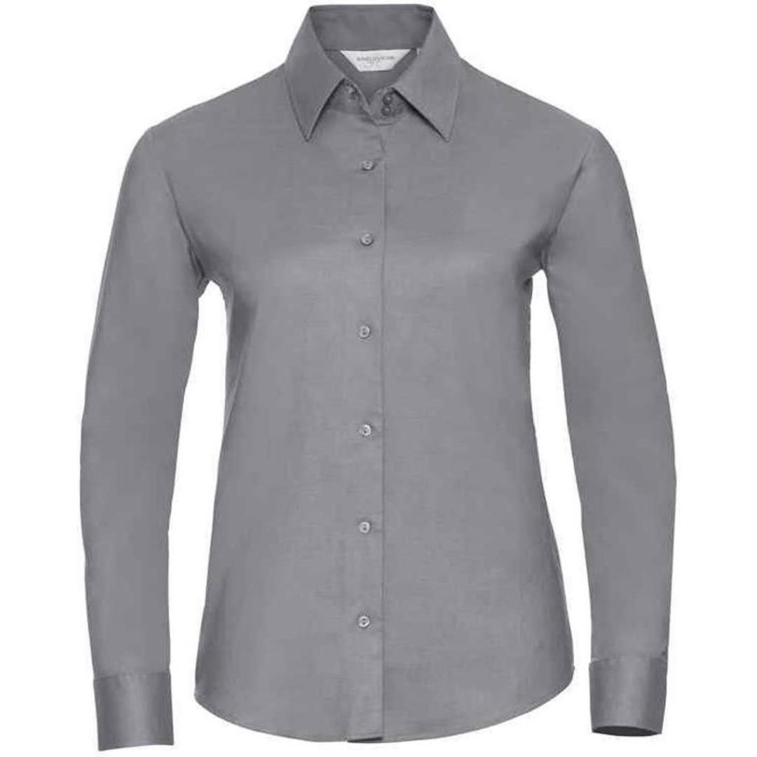 Russell Collection Ladies Long Sleeve Easy Care Oxford Shirt