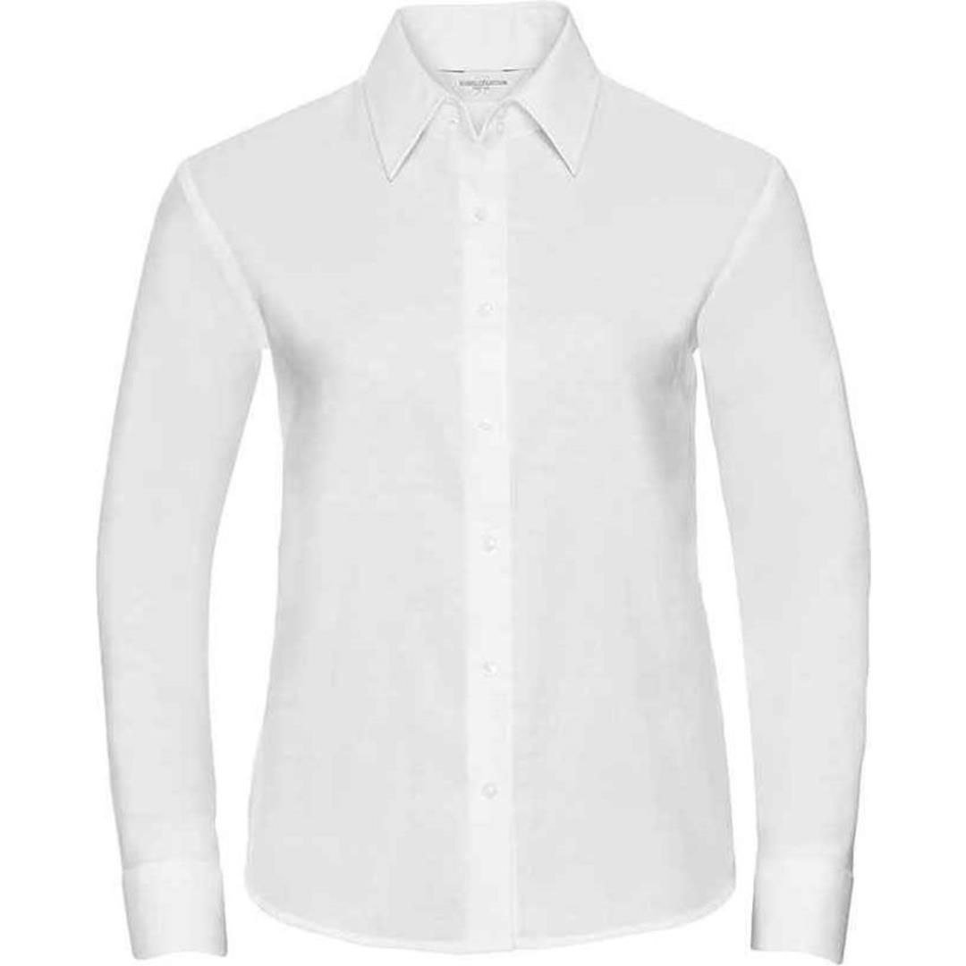 Russell Collection Ladies Long Sleeve Easy Care Oxford Shirt