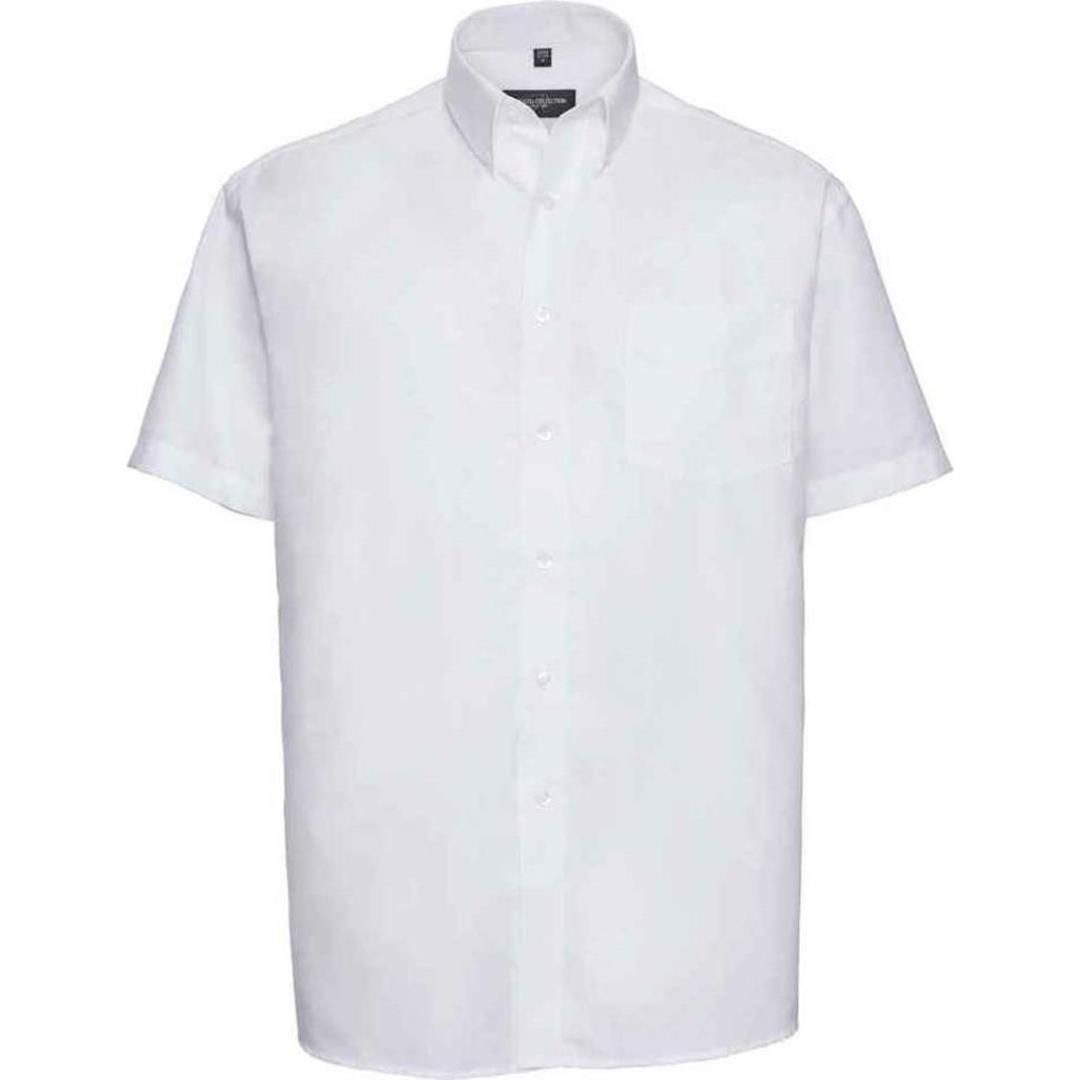 Russell Collection Short Sleeve Easy Care Oxford Shirt