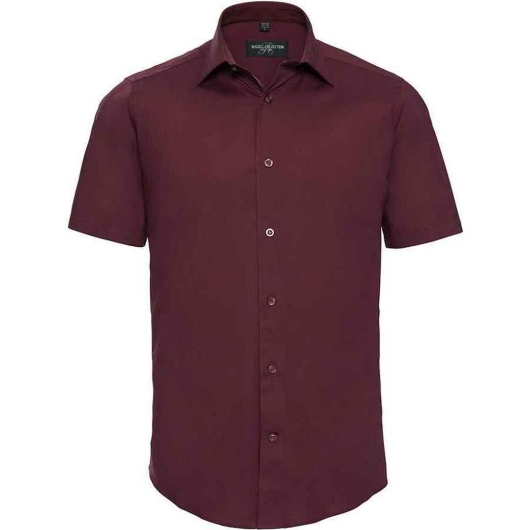 Russell Collection Short Sleeve Easy Care Fitted Shirt