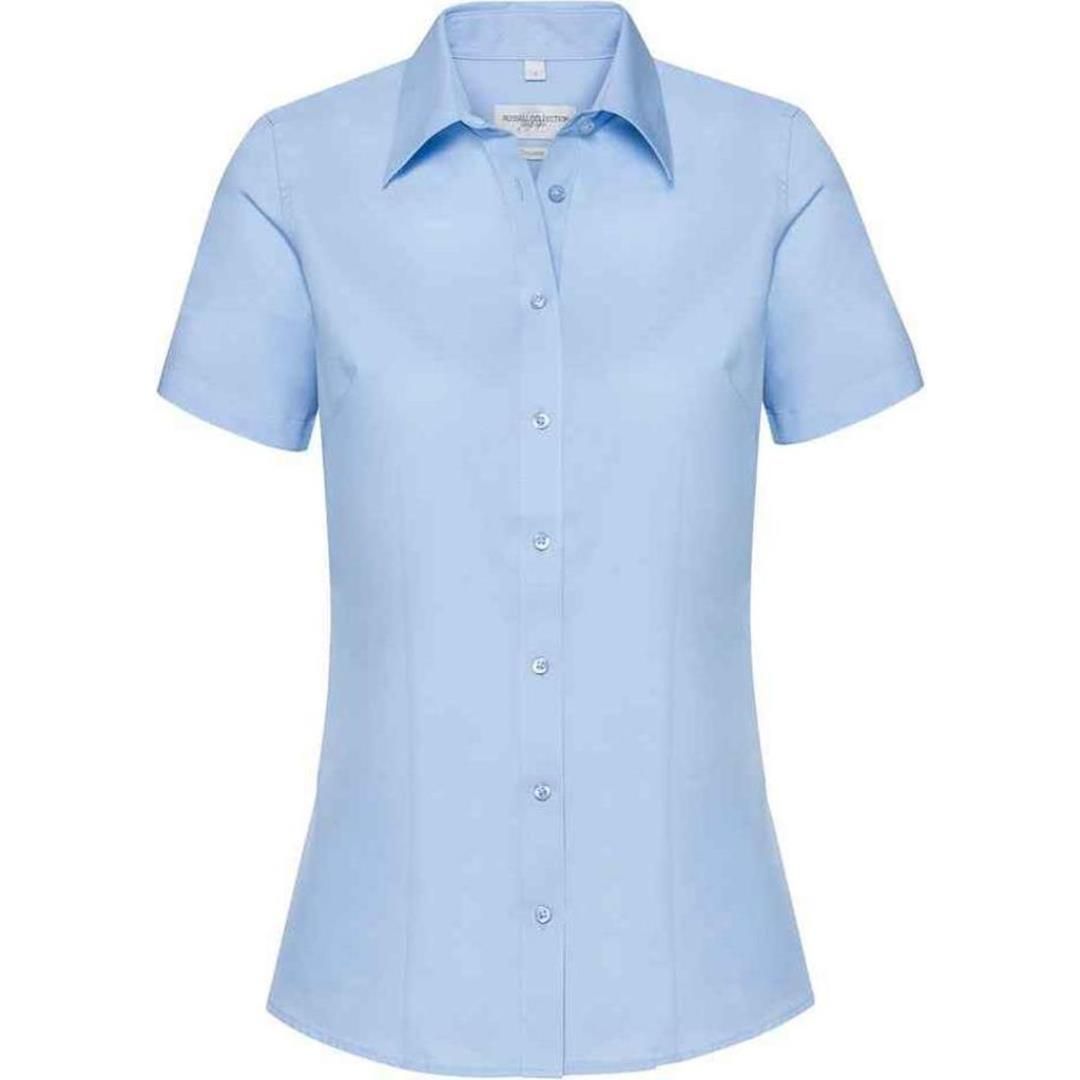 Russell Collection Ladies Short Sleeve Tailored Coolmax® Shirt