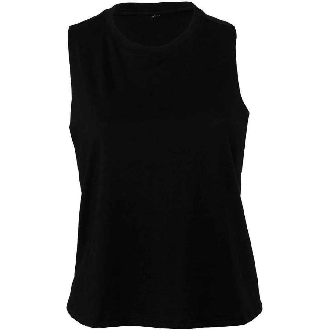 Bella Ladies Racer Back Cropped Tank Top