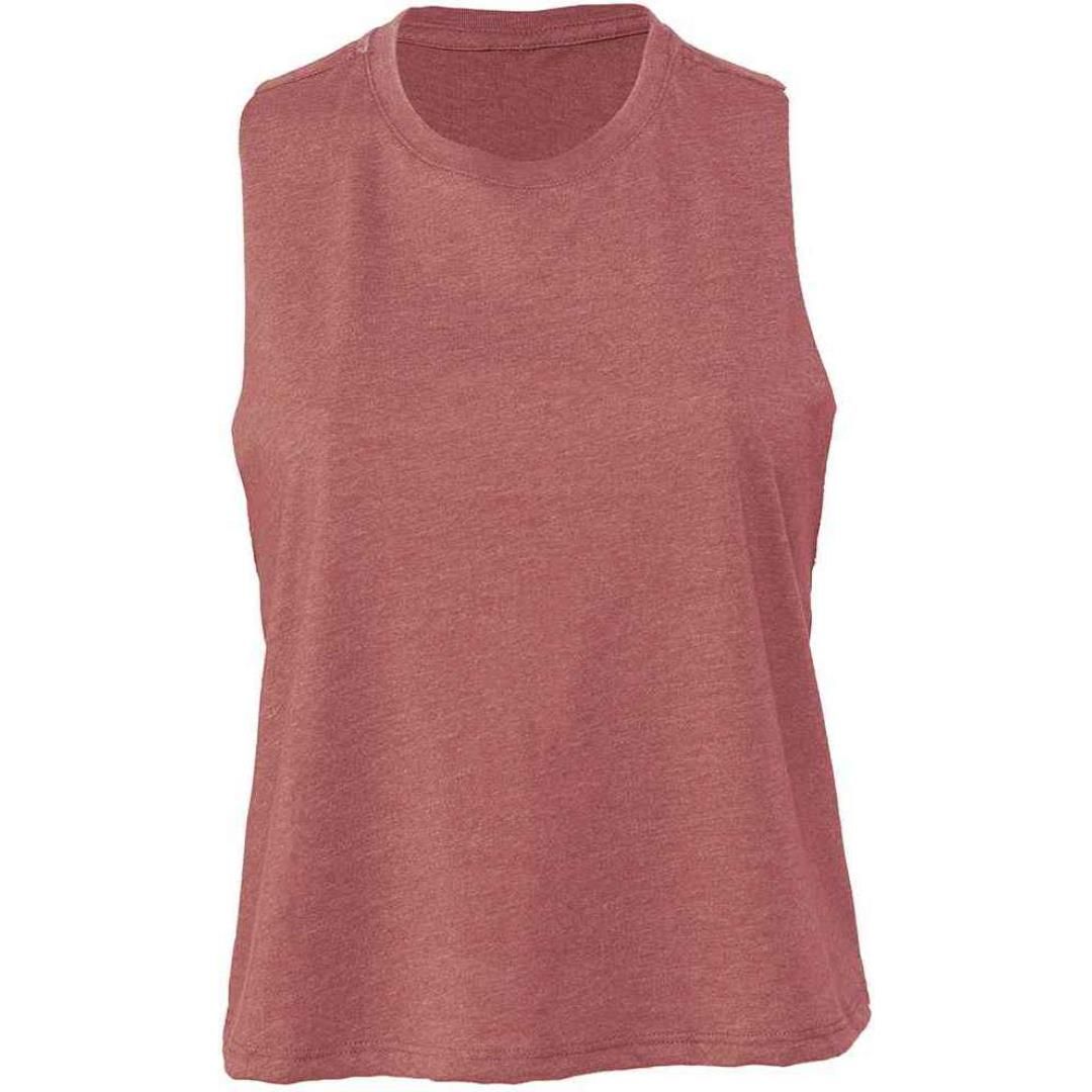 Bella Ladies Racer Back Cropped Tank Top