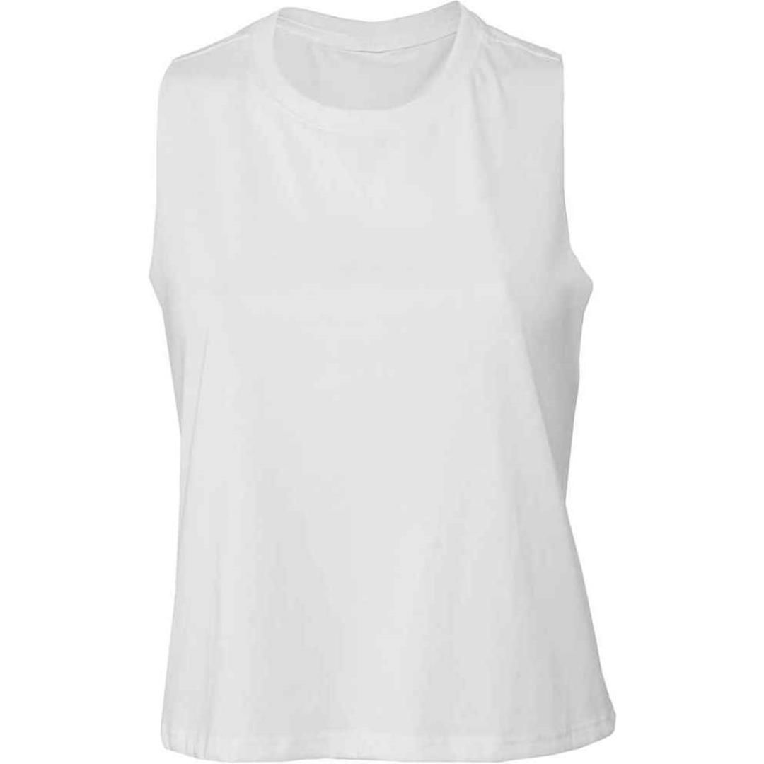 Bella Ladies Racer Back Cropped Tank Top