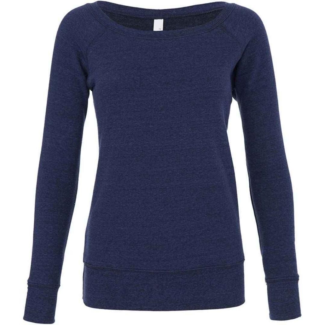 Bella Ladies Tri-Blend Sponge Fleece Wide Neck Sweatshirt