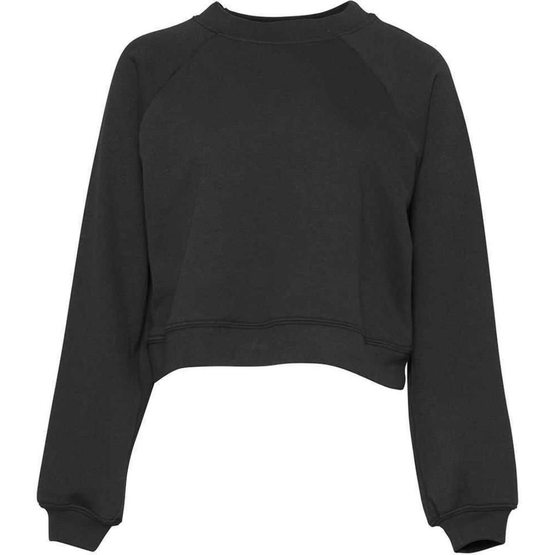 Bella Ladies Raglan Cropped Pullover Sweatshirt