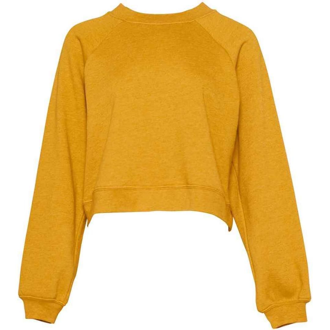 Bella Ladies Raglan Cropped Pullover Sweatshirt