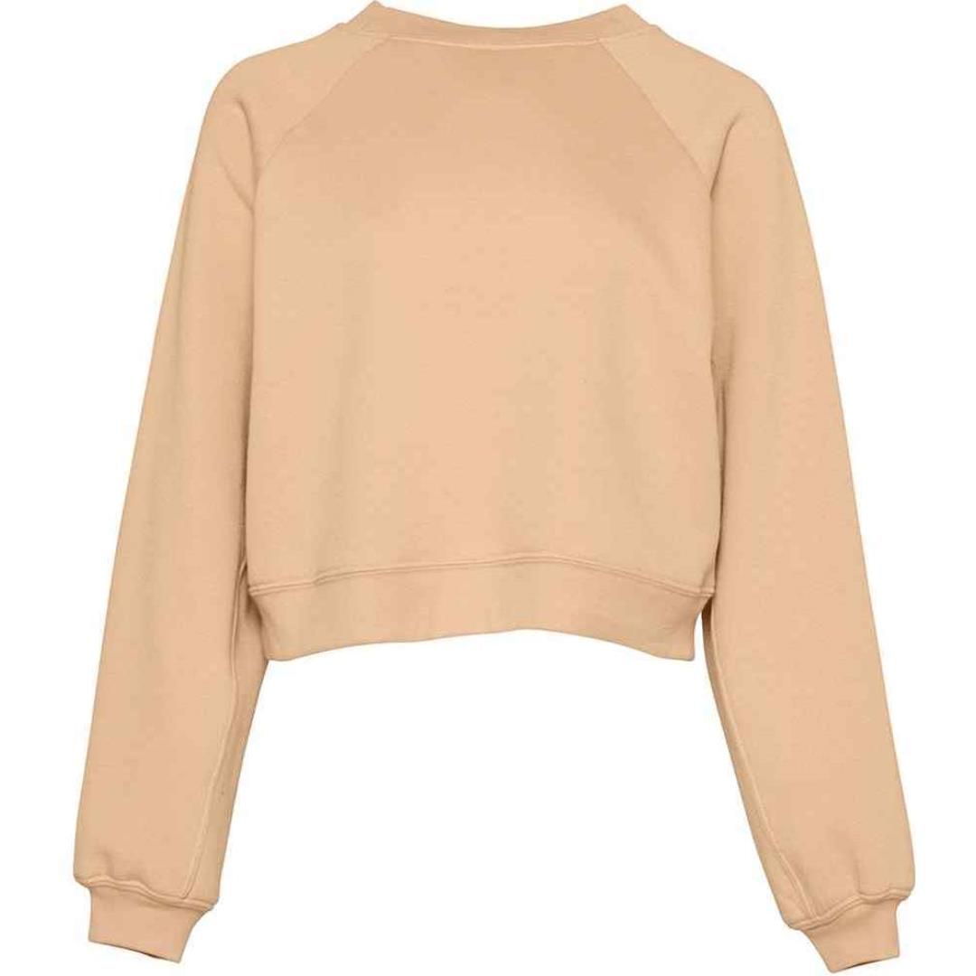 Bella Ladies Raglan Cropped Pullover Sweatshirt