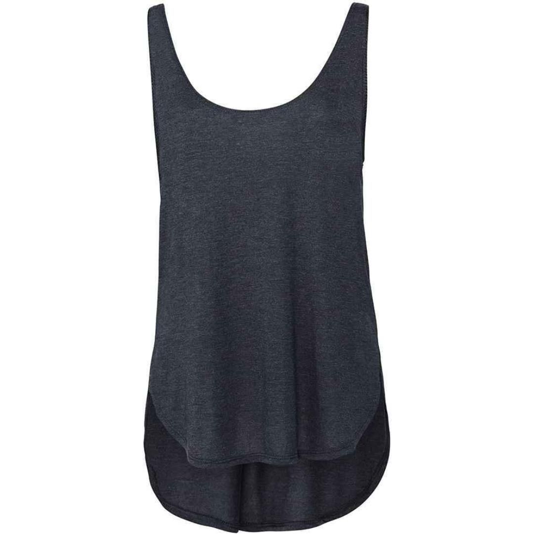 Bella Ladies Flowy Side Slit Tank Top