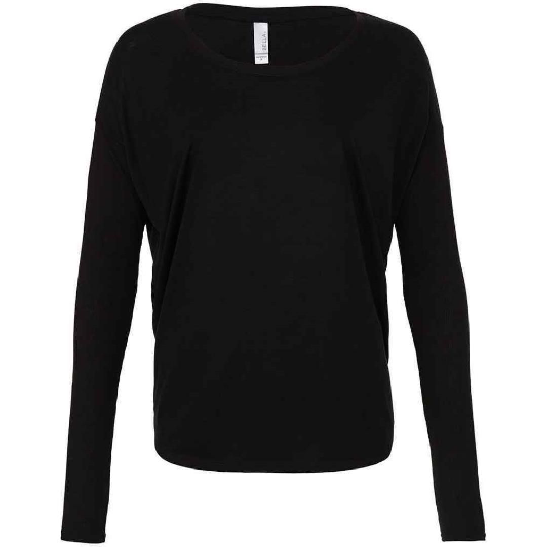 Bella Ladies Flowy 2x1 Long Sleeve T-Shirt