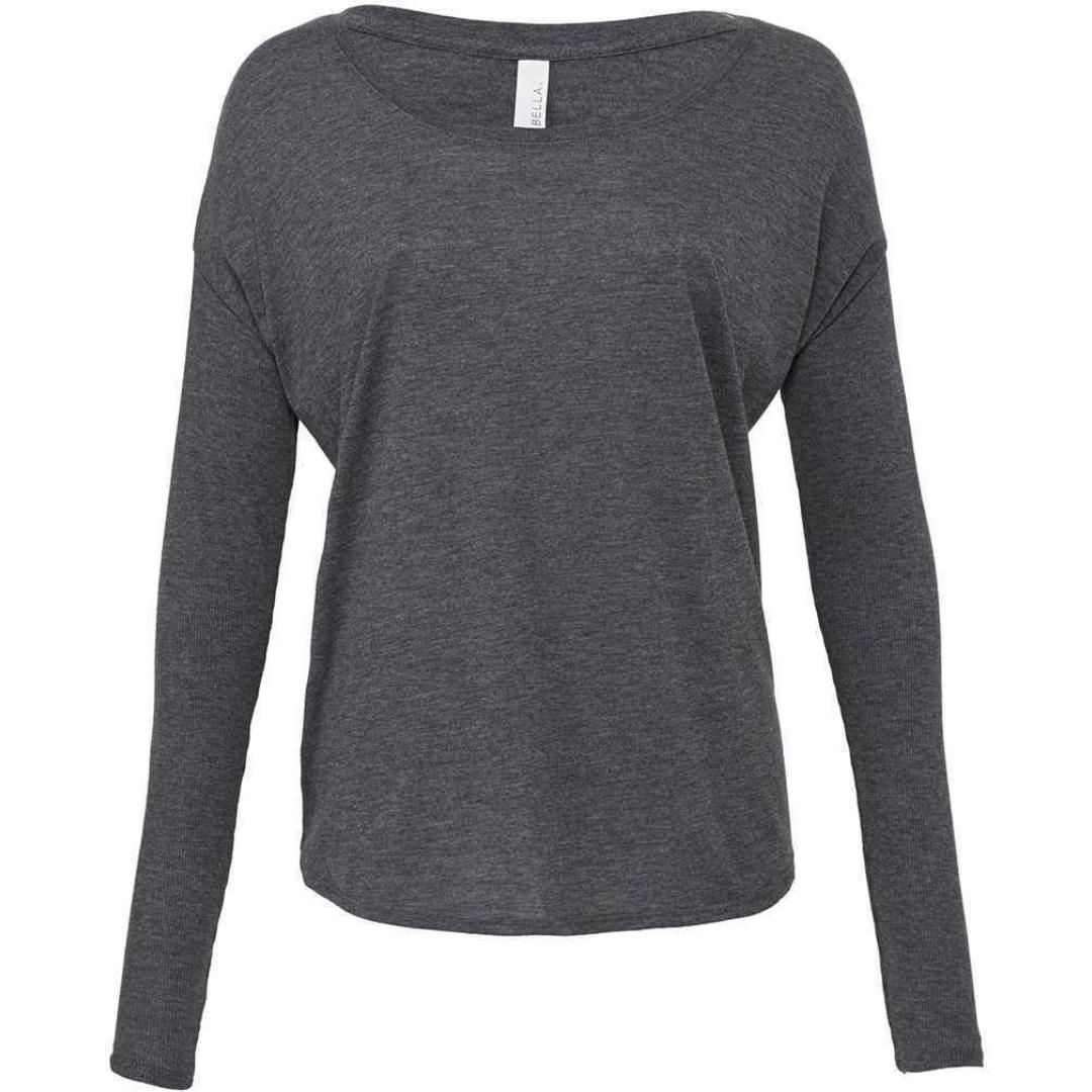 Bella Ladies Flowy 2x1 Long Sleeve T-Shirt