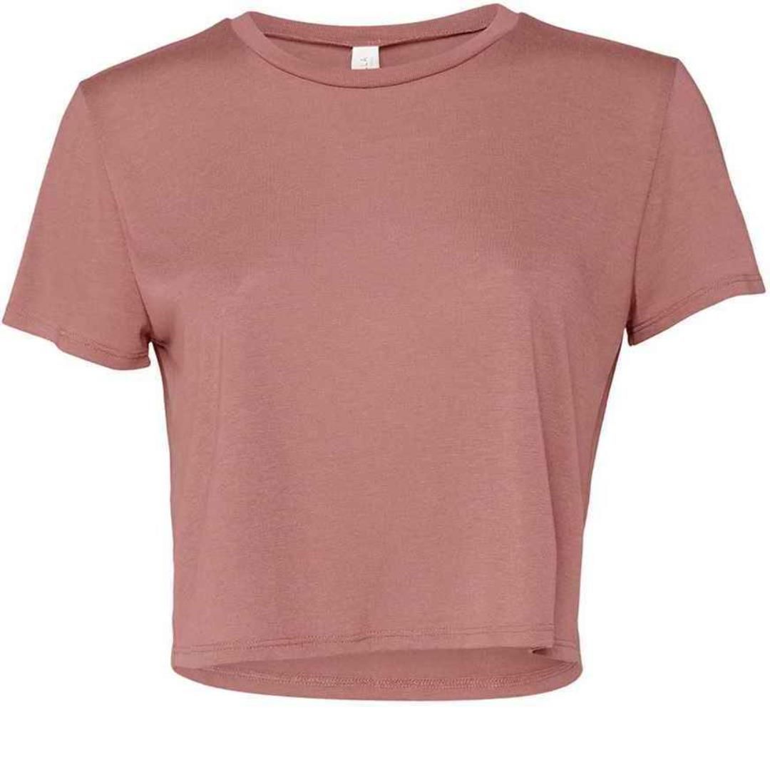 Bella Ladies Flowy Cropped T-Shirt