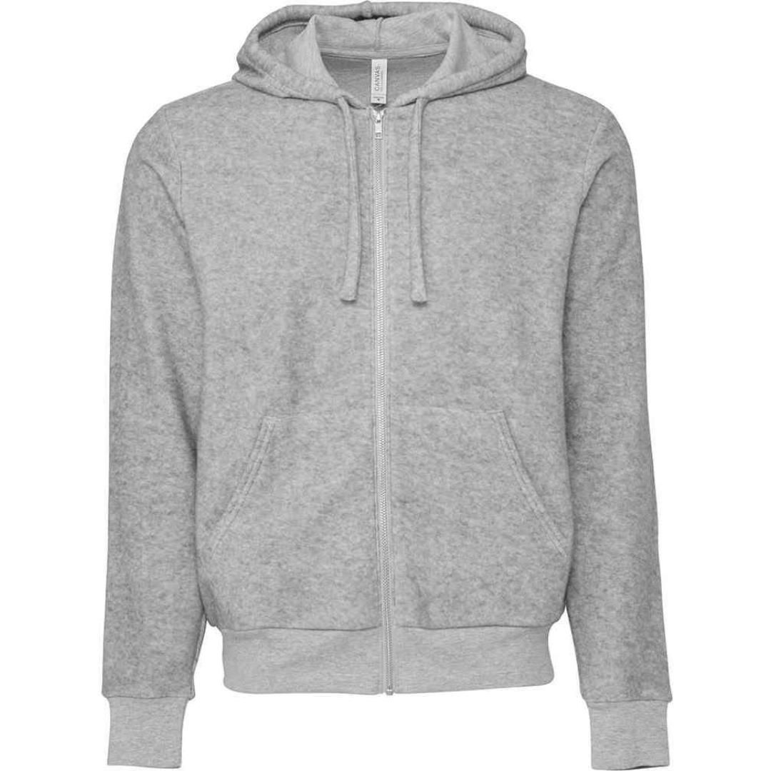 Canvas Unisex Sueded Full Zip Hoodie