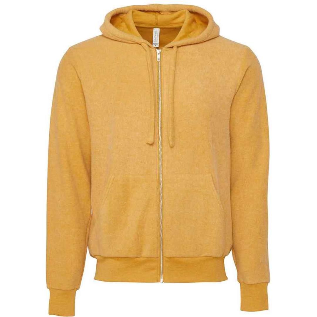 Canvas Unisex Sueded Full Zip Hoodie