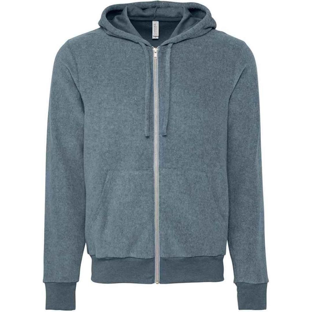 Canvas Unisex Sueded Full Zip Hoodie