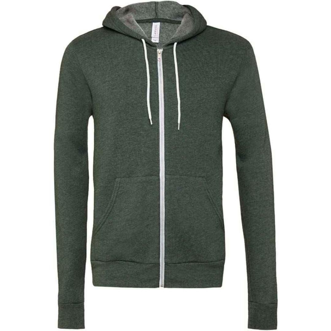 Canvas Unisex Full Zip Hoodie