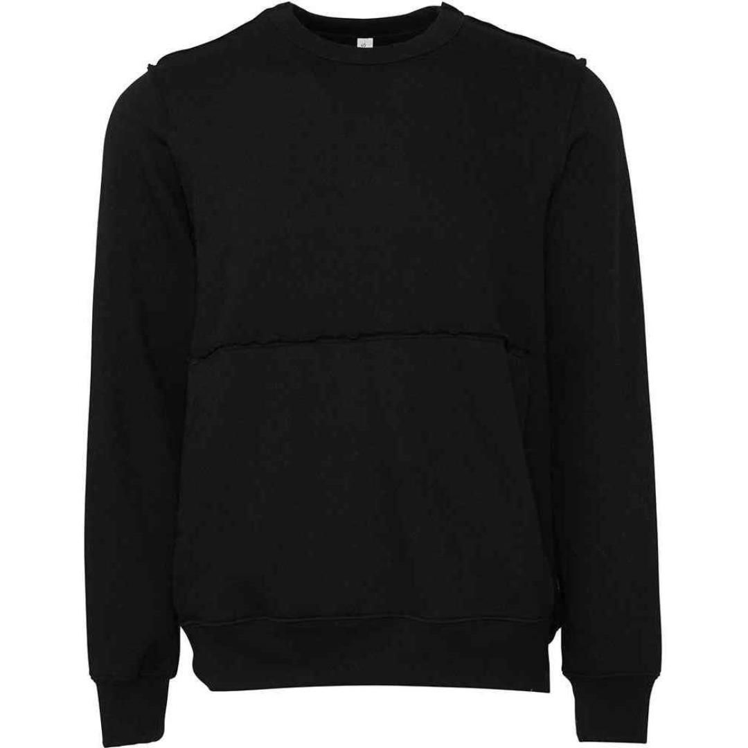 Canvas Unisex Raw Seam Crew Neck Pullover