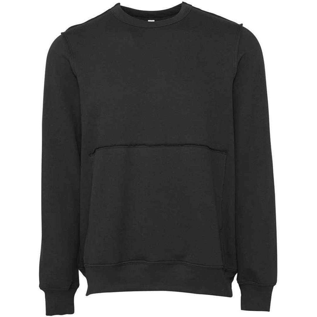 Canvas Unisex Raw Seam Crew Neck Pullover