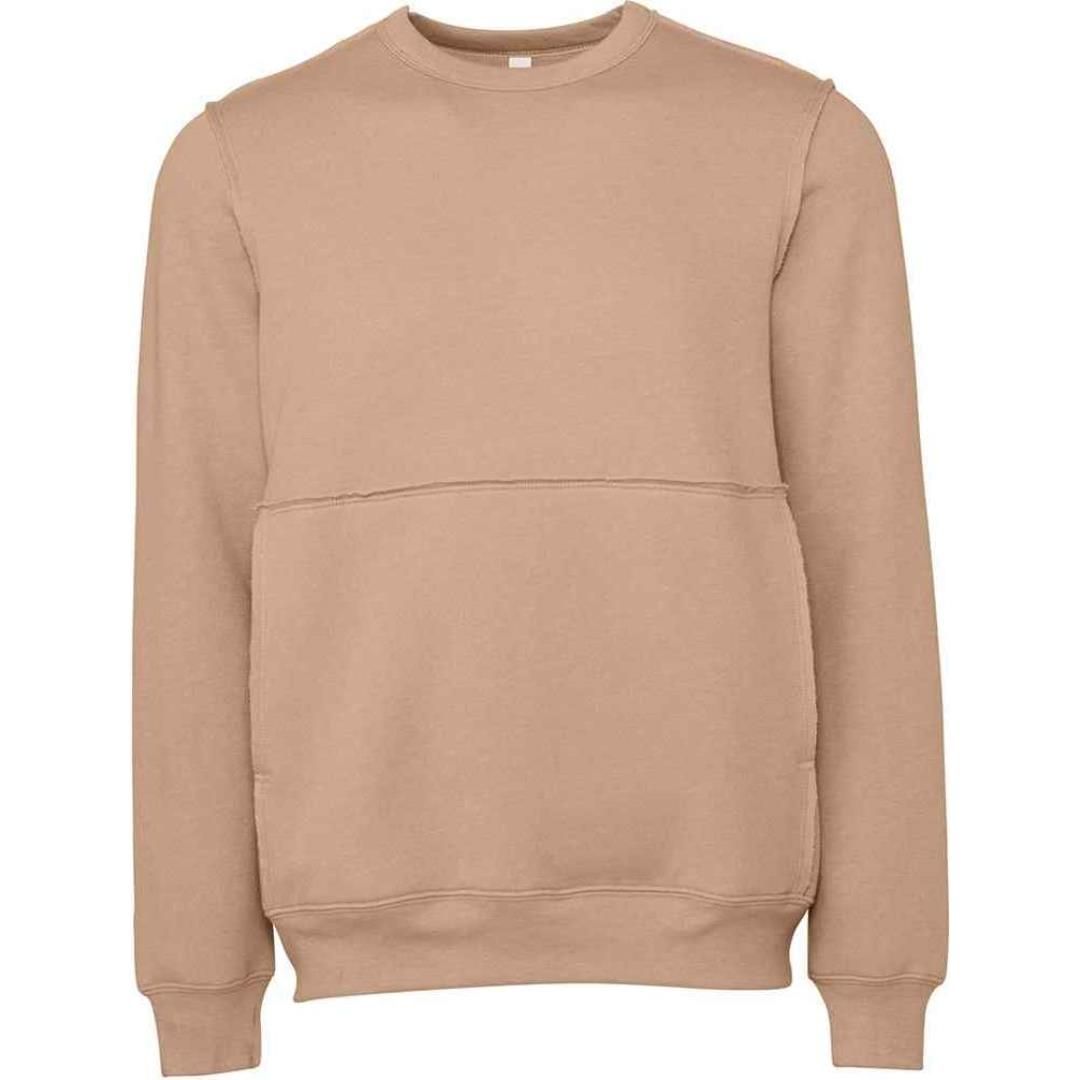 Canvas Unisex Raw Seam Crew Neck Pullover