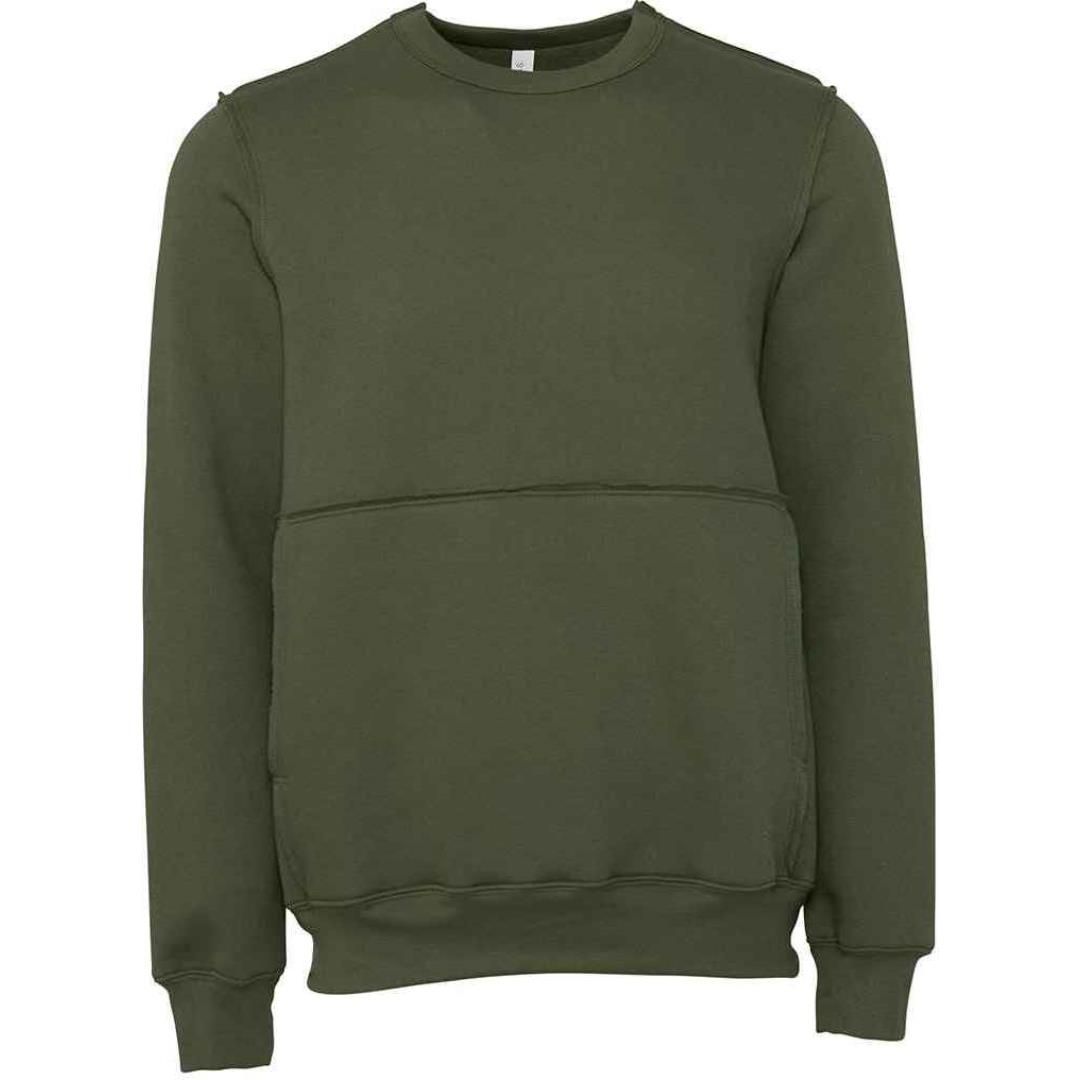 Canvas Unisex Raw Seam Crew Neck Pullover