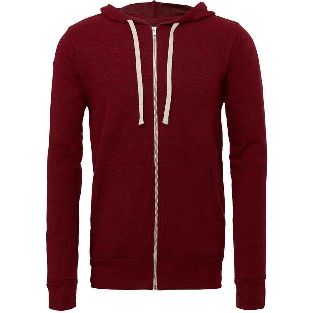 Canvas Unisex Tri-Blend Full Zip Hoodie