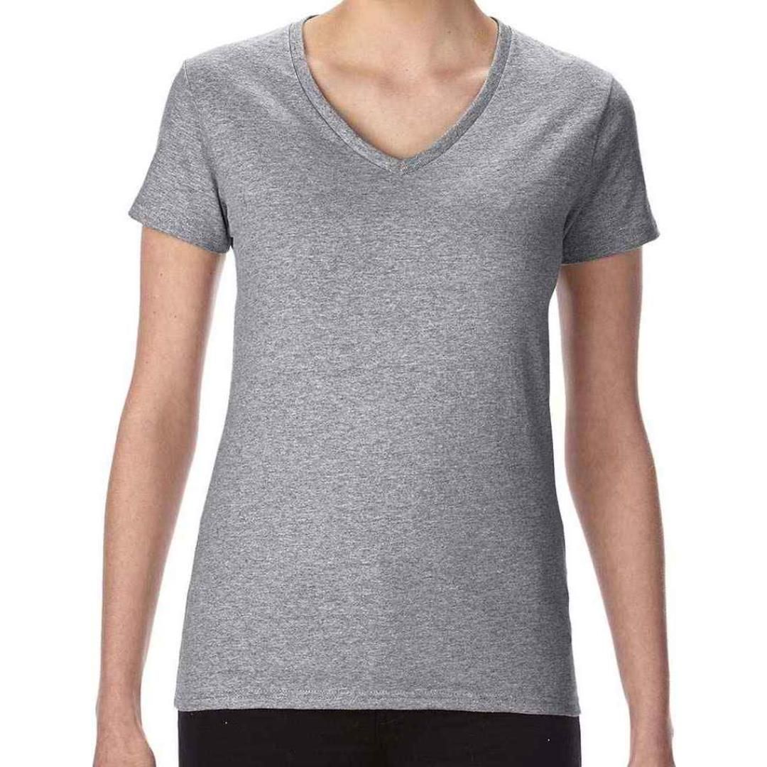 Gildan Ladies Premium Cotton® V Neck T-Shirt