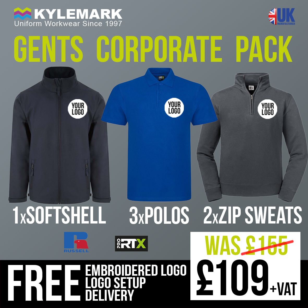 Gents Corporate - Workwear Pack - Includes Free Logo