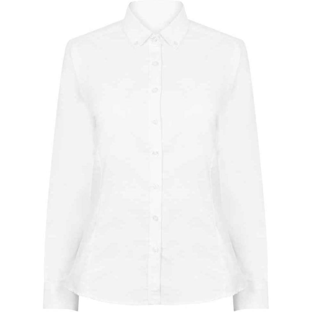 Henbury Ladies Modern Long Sleeve Regular Fit Oxford Shirt