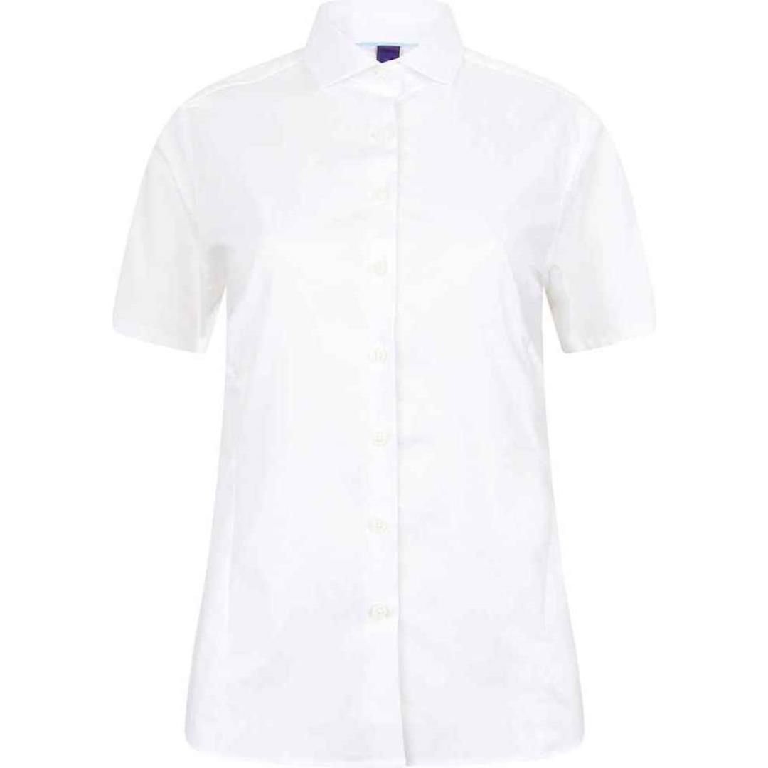 Henbury Ladies Short Sleeve Stretch Poplin Shirt