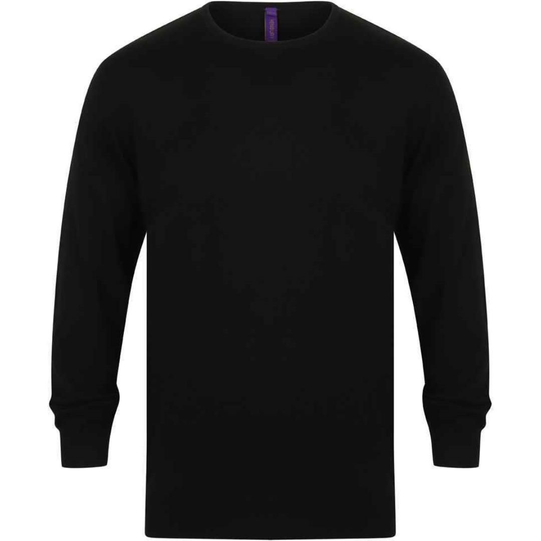 Henbury Lightweight Cotton Acrylic Crew Neck Sweater