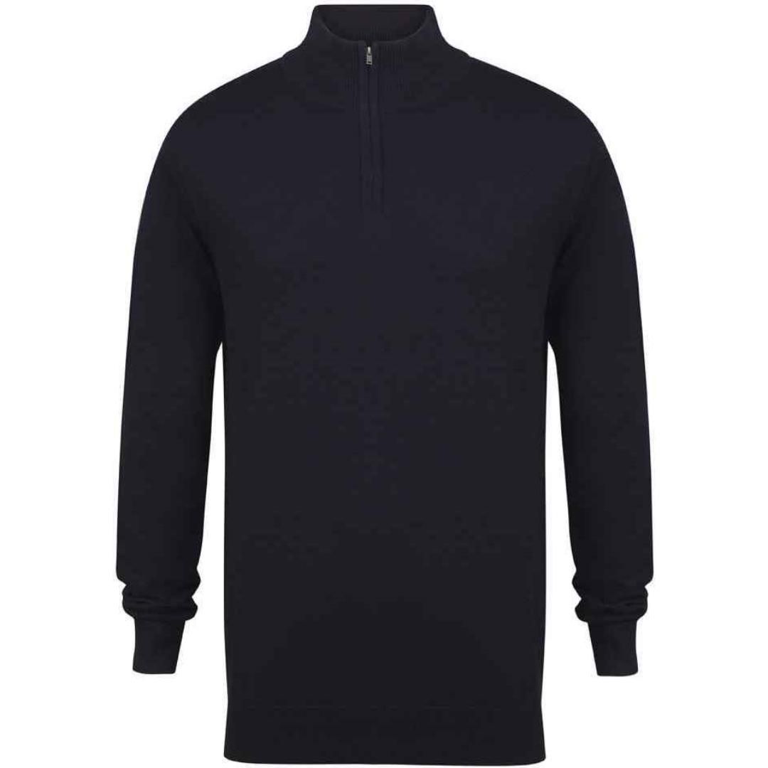 Henbury Zip Neck Sweater