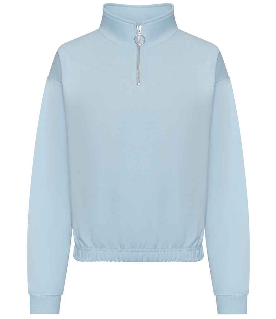 AWDis Ladies Cropped 1/4 Zip Sweatshirt