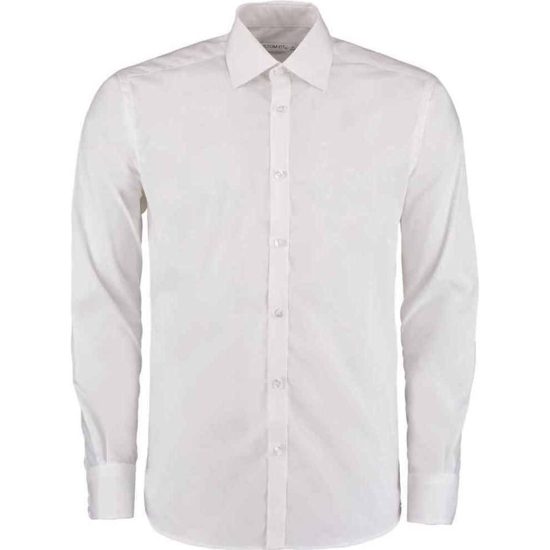 Kustom Kit Long Sleeve Slim Fit Business Shirt