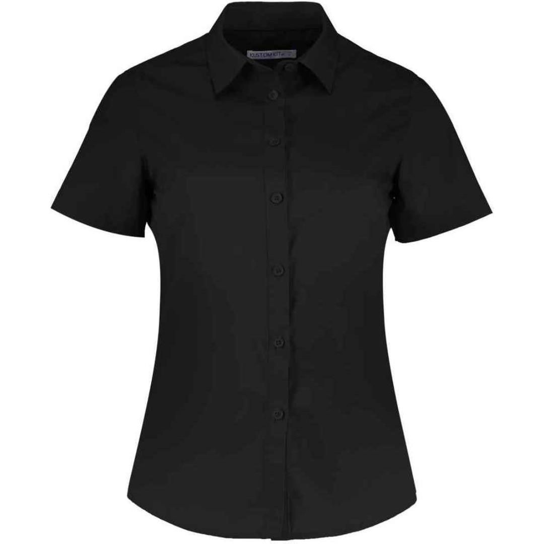 Kustom Kit Ladies Short Sleeve Tailored Poplin Shirt