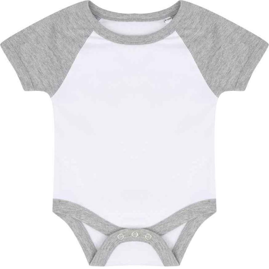 Larkwood Essential Short Sleeve Baby Baseball Bodysuit